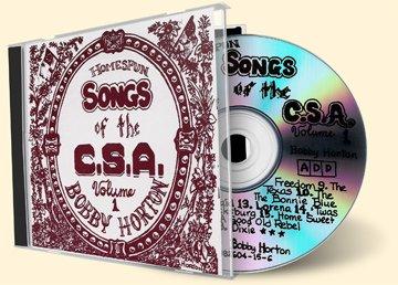 HOMESPUN SONGS OF C.S.A. 1 (CDR)