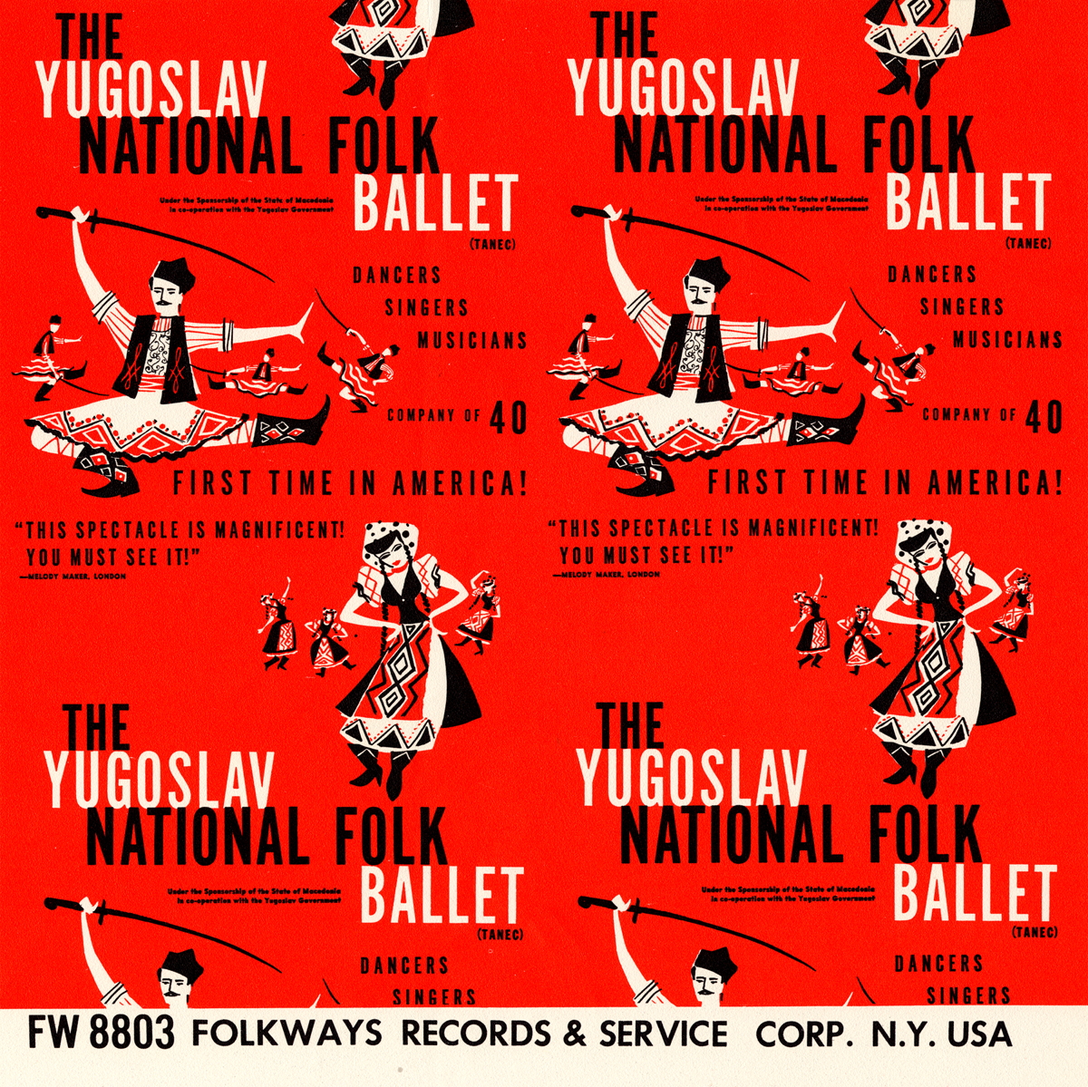 THE YUGOSLAV NATIONAL FOLK BALLET (TANEC)