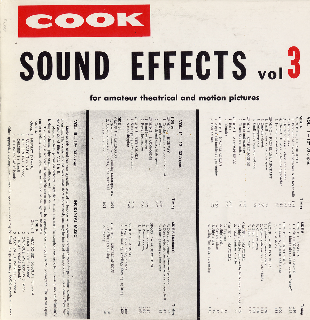 SOUND EFFECTS 3 / VARIOUS