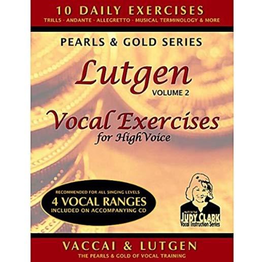 LUTGEN VOCAL EXERCISES FOR HIGH VOICE 2 (CDR)