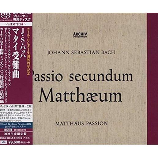 J.S. BACH: MATTHAUS-PASSION. BWV244 (JMLP) (SHM)