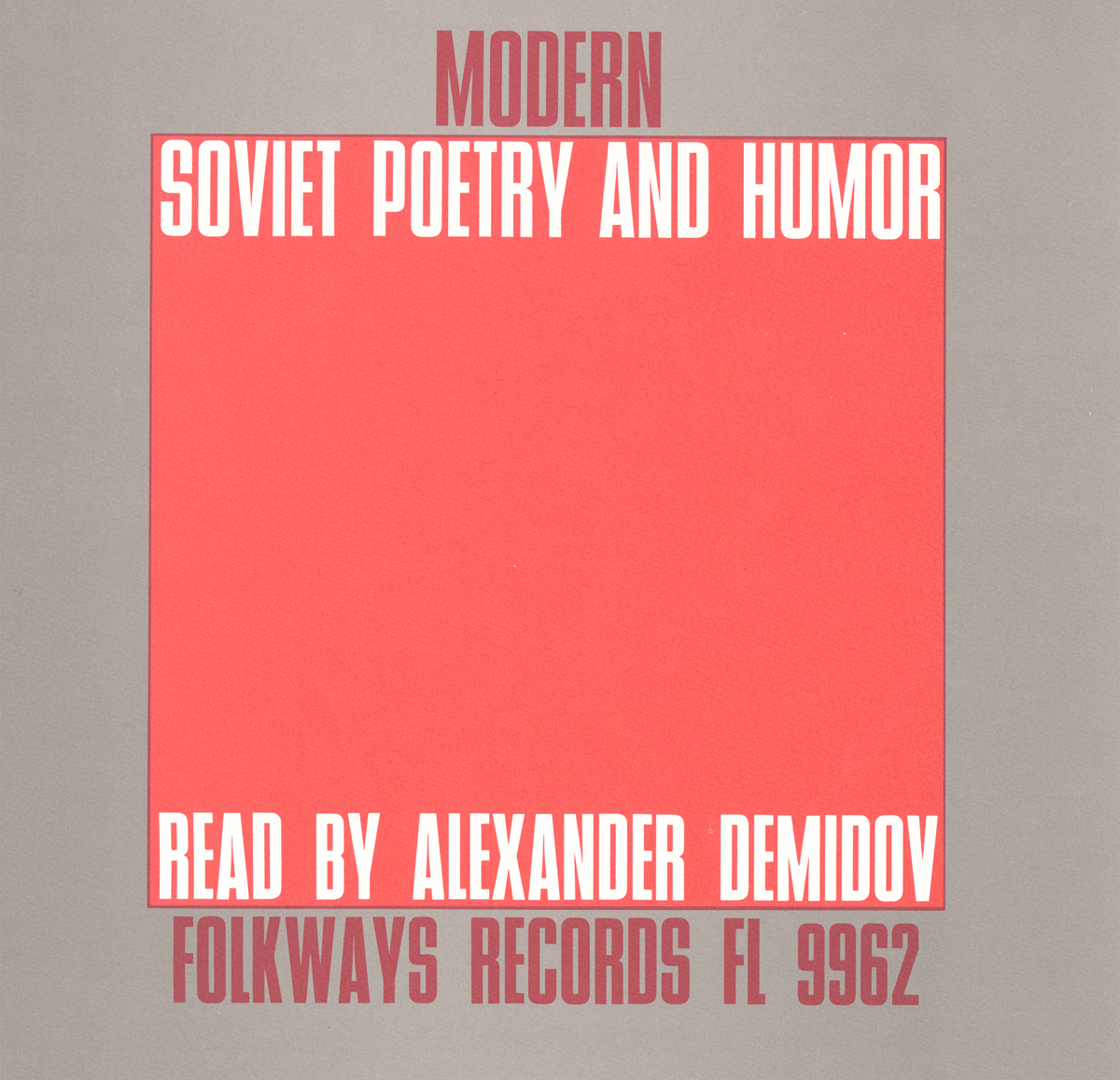 MODERN SOVIET POETRY AND HUMOR