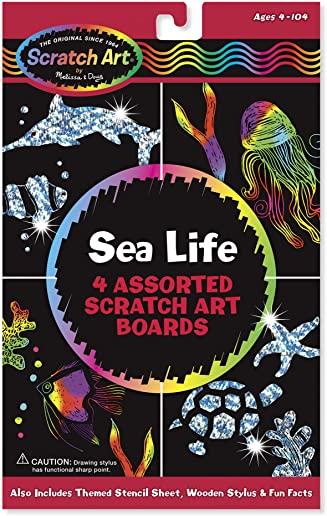Sea Life Scratch Art Boards