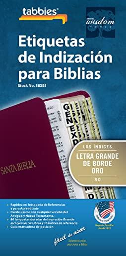 Spa-Spanish LP Bible Index Tab: Large Print Gold-Edged Bible Tabs