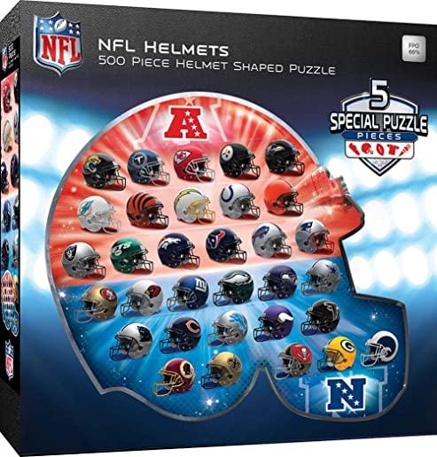 NFL Team Logos 500pc Helmet Shaped Puzzle