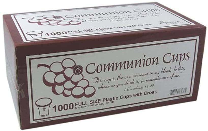 Swanson Communion Cups Clear with Cross 1 3/8 1000 CT