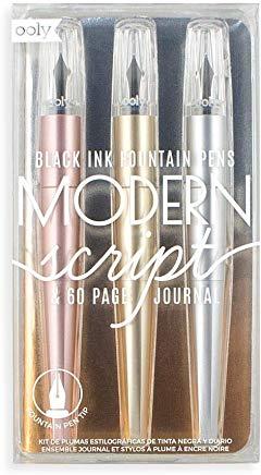 Modern Script Fountain Pens & Journal - 4 PC Set