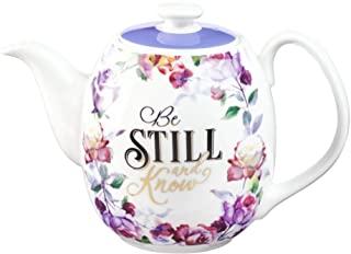 Teapot Ceramic Be Still - Psa 46:10