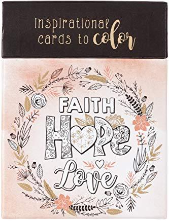 Coloring Cards Faith Hope Love