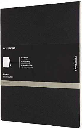 Moleskine Pro Collection Pad, Letter, Black, Soft Cover (8.5 X 11)
