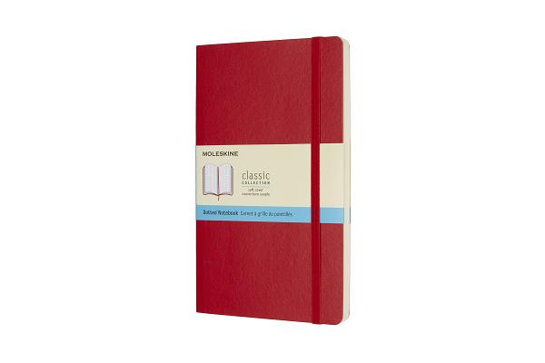 Moleskine Classic Notebook, Large, Dotted, Scarlet Red, Soft Cover (5 X 8.25)