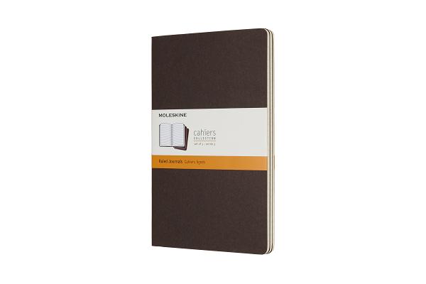 Moleskine Cahier Journal, Large, Ruled, Coffee Brown (5 X 8.25)
