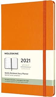 Moleskine 2021 Weekly Planner, 12m, Large, Cadmium Orange, Hard Cover (5 X 8.25)