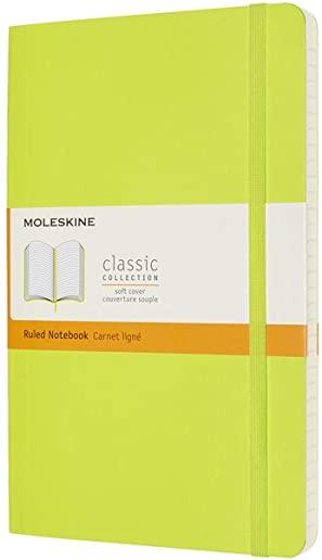 Moleskine Classic Notebook, Large, Ruled, Lemon Green, Soft Cover (5 X 8.25)
