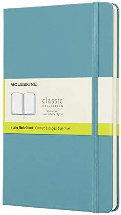 Moleskine Classic Notebook, Large, Plain, Blue Reef, Hard Cover (5 X 8.25)