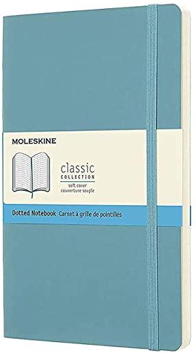 Moleskine Classic Notebook, Large, Dotted, Reef Blue, Soft Cover (5 X 8.25)
