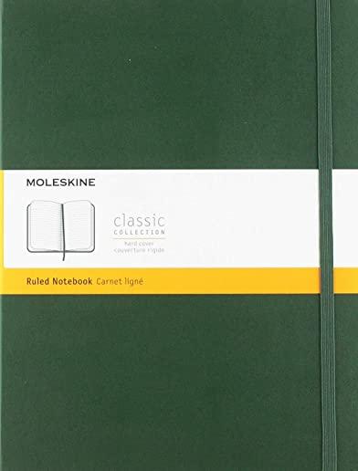Moleskine Notebook, Extra Large, Ruled, Myrtle Green, Hard Cover (7.5 X 9.75)