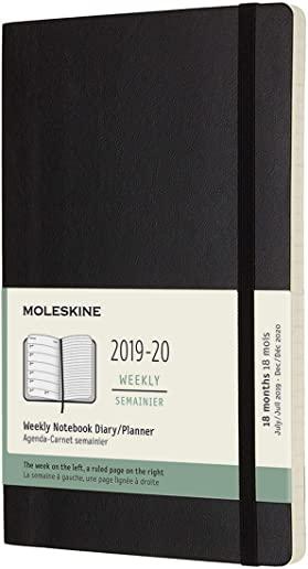 Moleskine 2019-20 Weekly Planner, 18m, Large, Black, Soft Cover (5 X 8.25)