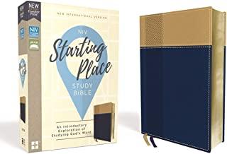 Niv, Starting Place Study Bible, Leathersoft, Blue/Tan, Comfort Print: An Introductory Exploration of Studying God's Word