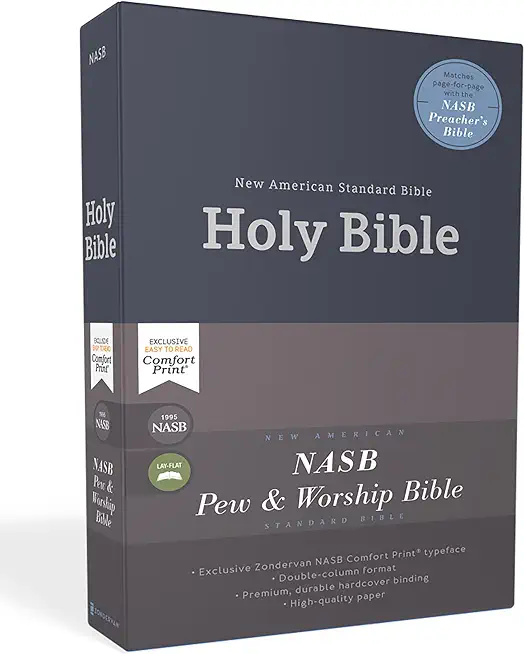 Nasb, Pew and Worship Bible, Hardcover, Blue, 1995 Text, Comfort Print