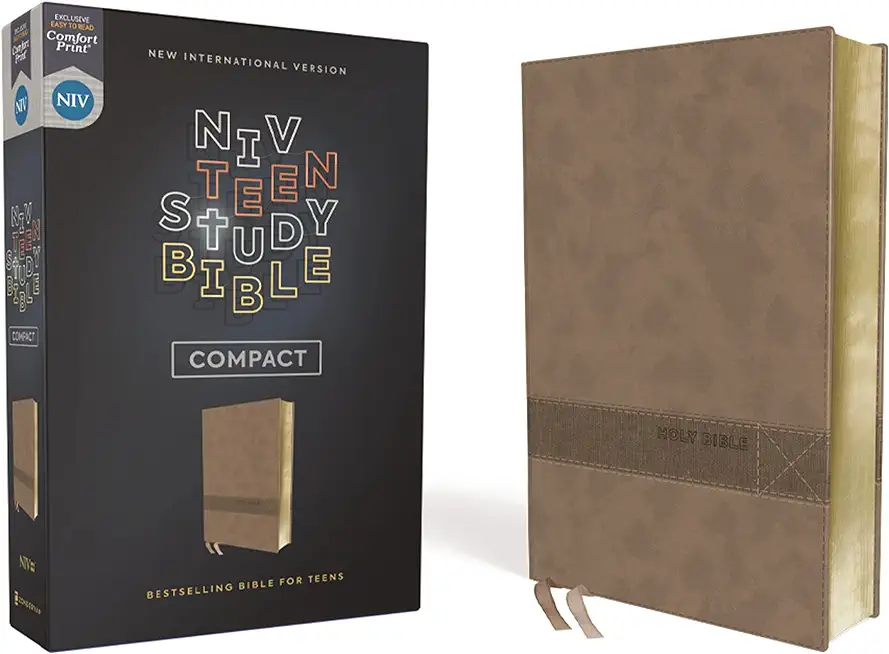 Niv, Teen Study Bible, Compact, Leathersoft, Brown, Comfort Print