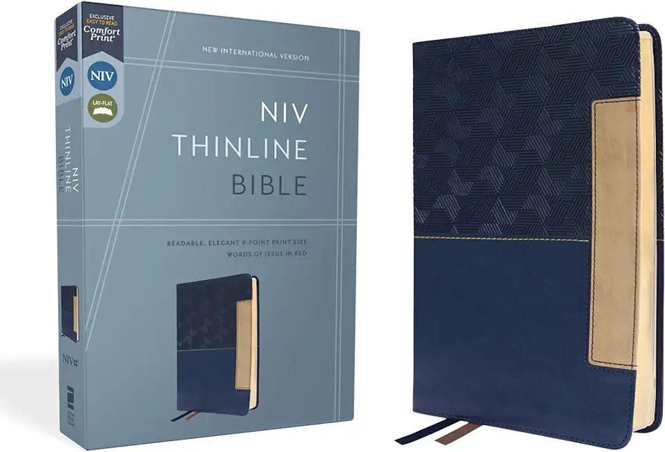 Niv, Thinline Bible, Leathersoft, Blue, Red Letter, Comfort Print