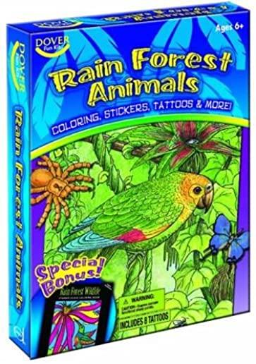 Rain Forest Animals [With Stickers and 6 Crayons and 8 Temporary Tattoos and 6 Stencils and 3 Coloring Books]