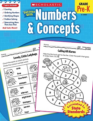 Scholastic Success with Numbers & Concepts, Grade Pre-K