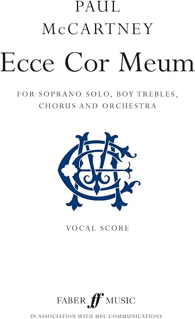 Ecce Cor Meum: Vocal Score