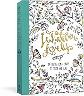 Whatever Is Lovely Postcard Book: Twenty-Four Inspirational Cards to Color and Send: Postcards