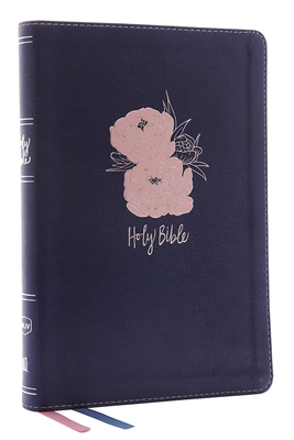 NKJV, Thinline Bible, Large Print, Imitation Leather, Blue/Pink, Red Letter Edition