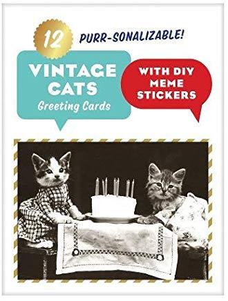 Vintage Cat Memes DIY Greeting Card Folio
