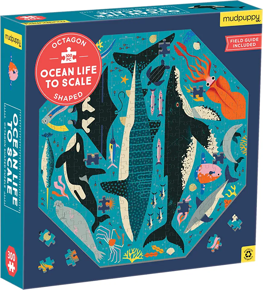 Ocean Life to Scale 300 Piece Octagon Shaped Puzzle
