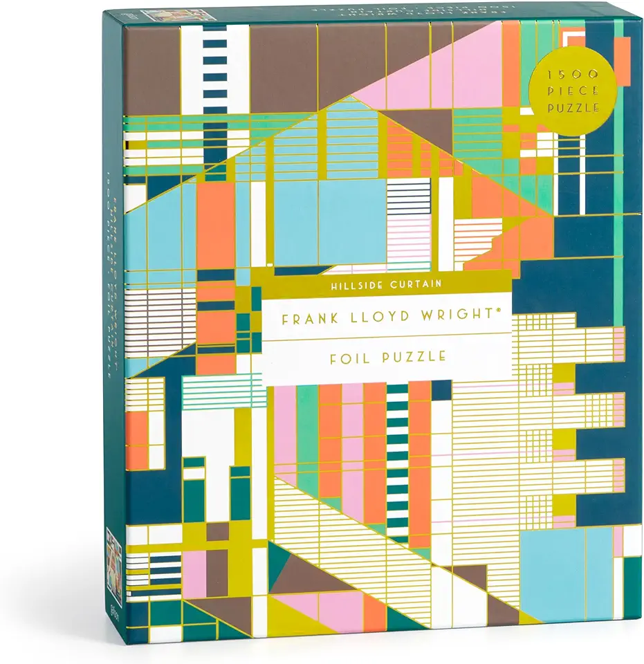 Frank Lloyd Wright Hillside Curtain 1500 Piece Foil Puzzle