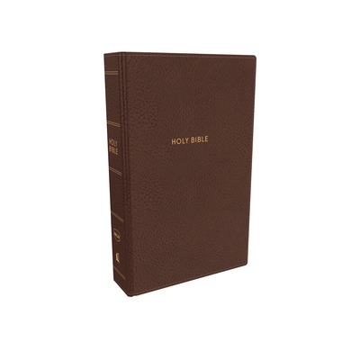 NKJV, Reference Bible, Compact Large Print, Imitation Leather, Brown, Red Letter Edition, Comfort Print