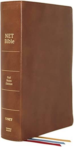 Net Bible, Full-Notes Edition, Genuine Leather, Brown, Indexed, Comfort Print: Holy Bible