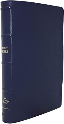 Nkjv, Thinline Reference Bible, Large Print, Premium Goatskin Leather, Blue, Premier Collection, Comfort Print: Holy Bible, New King James Version