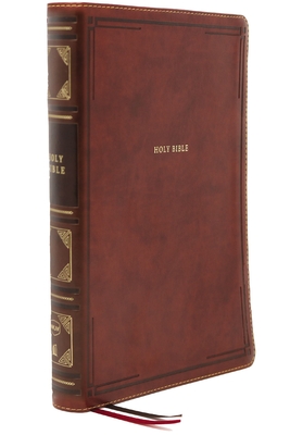 Nkjv, Reference Bible, Super Giant Print, Leathersoft, Brown, Thumb Indexed, Red Letter Edition, Comfort Print: Holy Bible, New King James Version