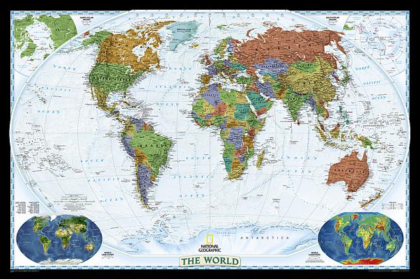 National Geographic: World Decorator Wall Map - Laminated (46 X 30.5 Inches)