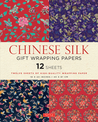 Chinese Silk Gift Wrapping Papers: 12 Sheets of High-Quality 18 X 24 Inch Wrapping Paper