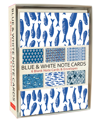 Blue & White Note Cards: 6 Blank Note Cards & Envelopes (4 X 6 Inch Cards in a Box)