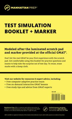Manhattan GMAT Test Simulation Booklet W/ Marker [With Marker]