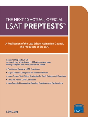 10 Next, Actual Official LSAT Preptests: (preptests 29-38)