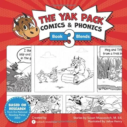 The Yak Pack: Comics & Phonics: Book 3: Learn to read decodable blend words