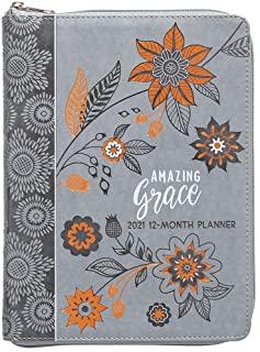 Amazing Grace Gray 2021 Planner: 12 Month Ziparound Planner