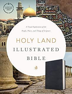 CSB Holy Land Illustrated Bible, Premium Black Genuine Leather: A Visual Exploration of the People, Places, and Things of Scripture