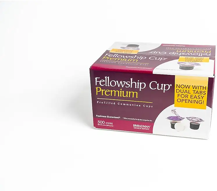 Fellowship Cup(r) Premium - Prefilled Communion Cups (500 Count): Includes Juice and Wafer with Dual Tabs for Easy Opening