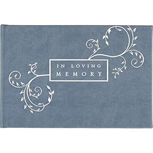 Guest Book in Loving Memory Blue