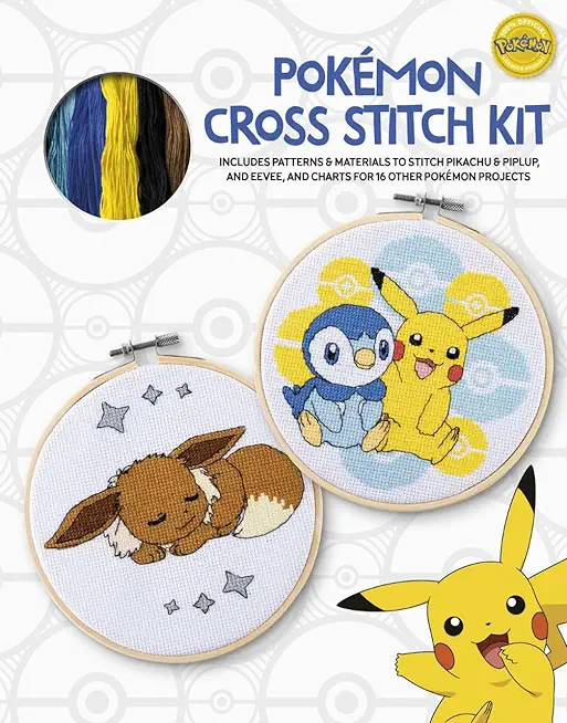 PokÃ©mon Cross Stitch Kit: Bring Your Favorite PokÃ©mon to Life with Over 50 Cute Cross Stitch Patterns