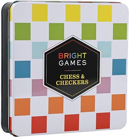 Bright Games Chess & Checkers: (board Game Set, Family Game Night Games, Classic Board Games)